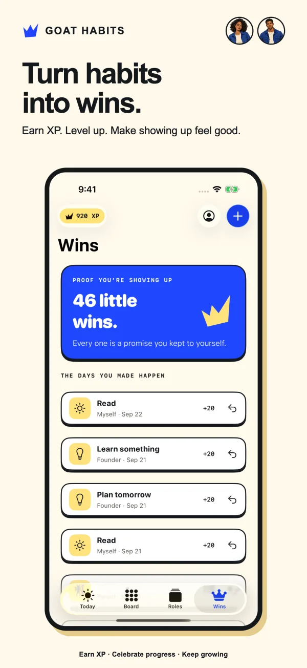 GOAT Habits screenshot 2